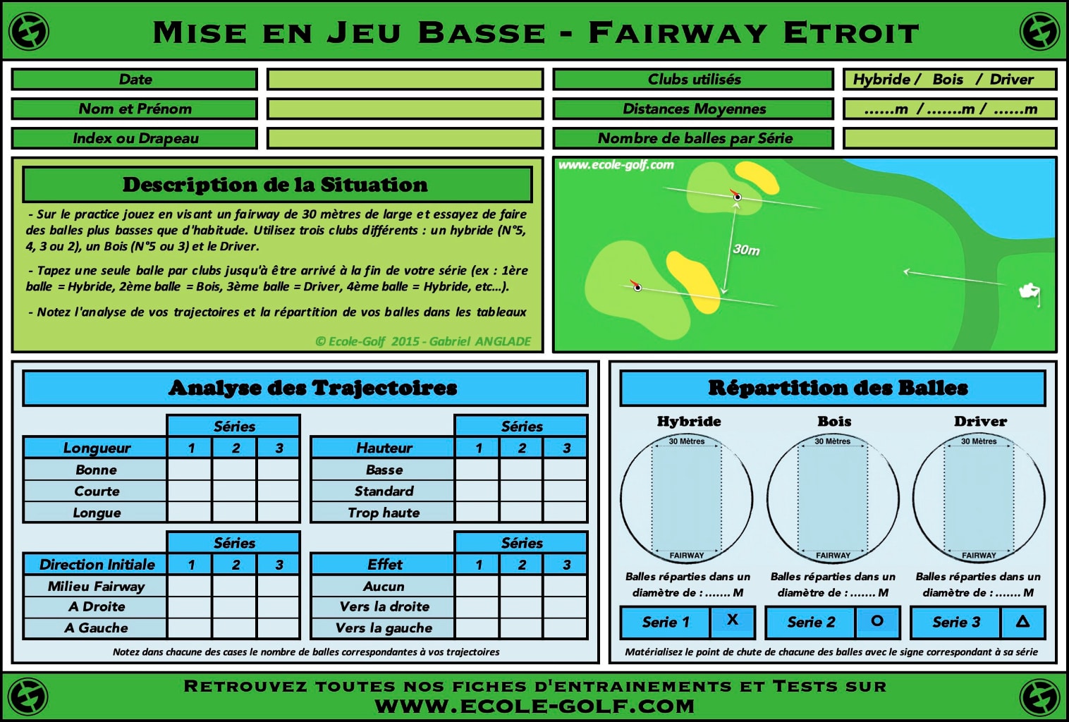 Mise en jeu Basse - Fairway Etroit