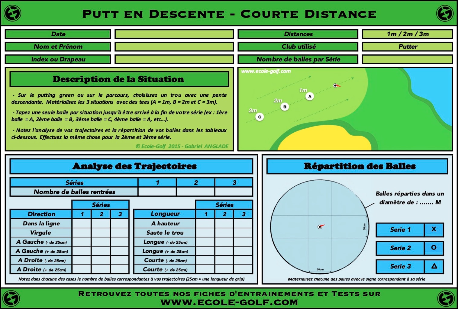 Putt en Descente - Courte Distance