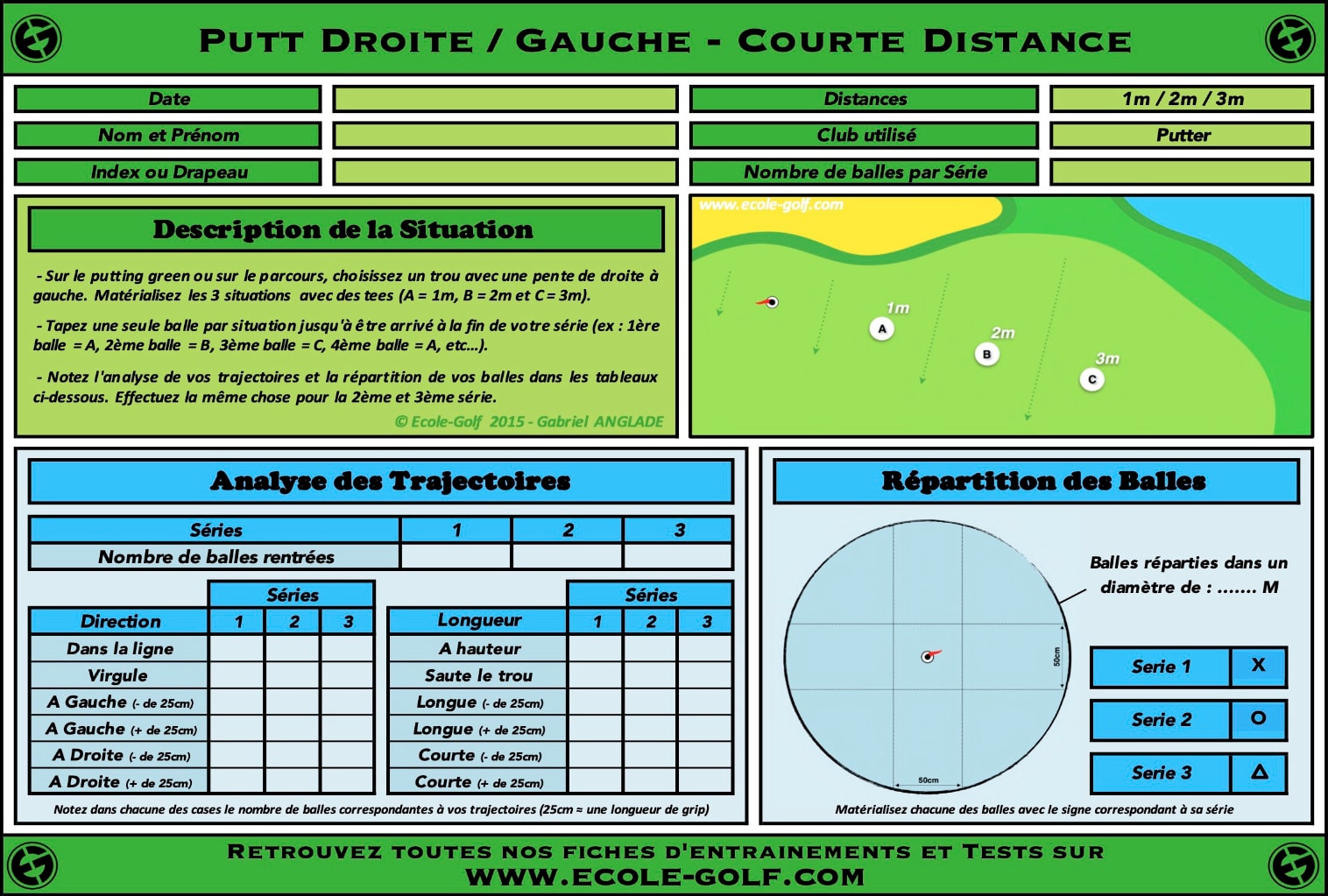 Putt Droite Gauche - Courte Distance
