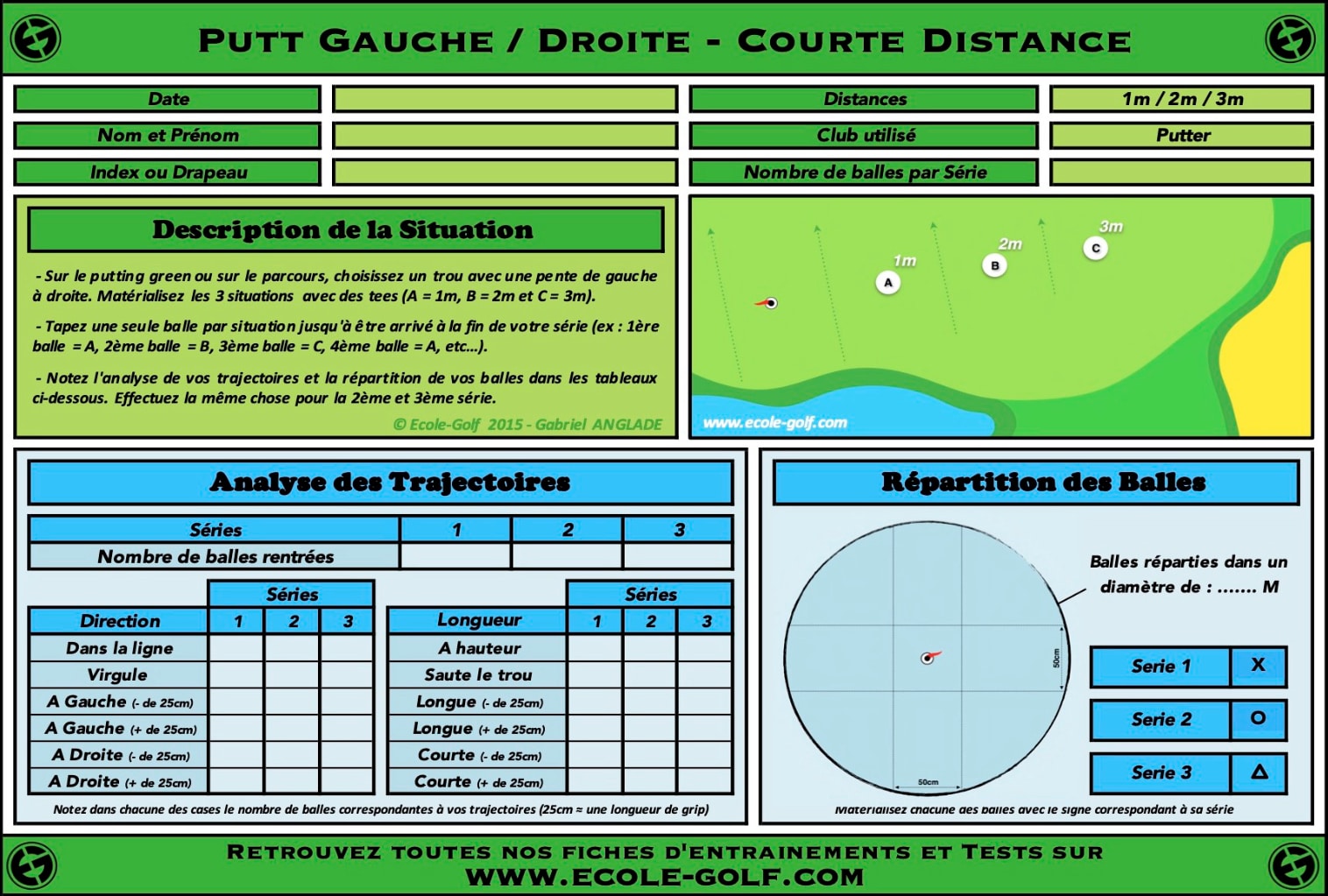 Putt Gauche Droite - Courte Distance