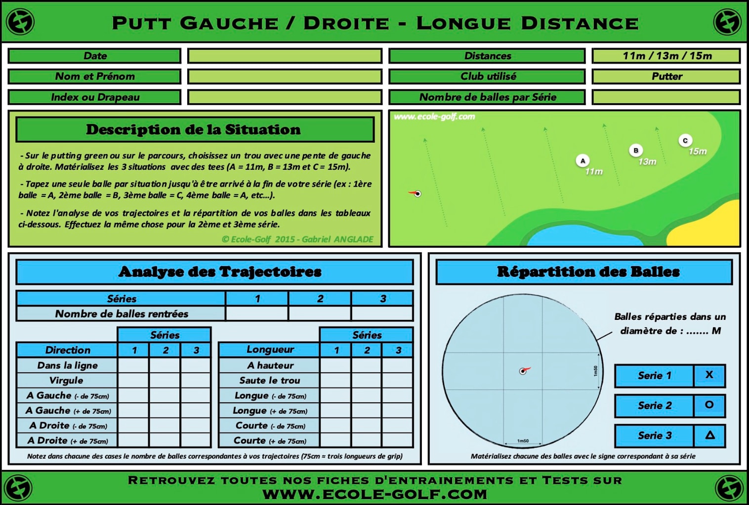 Putt Gauche Droite - Longue Distance