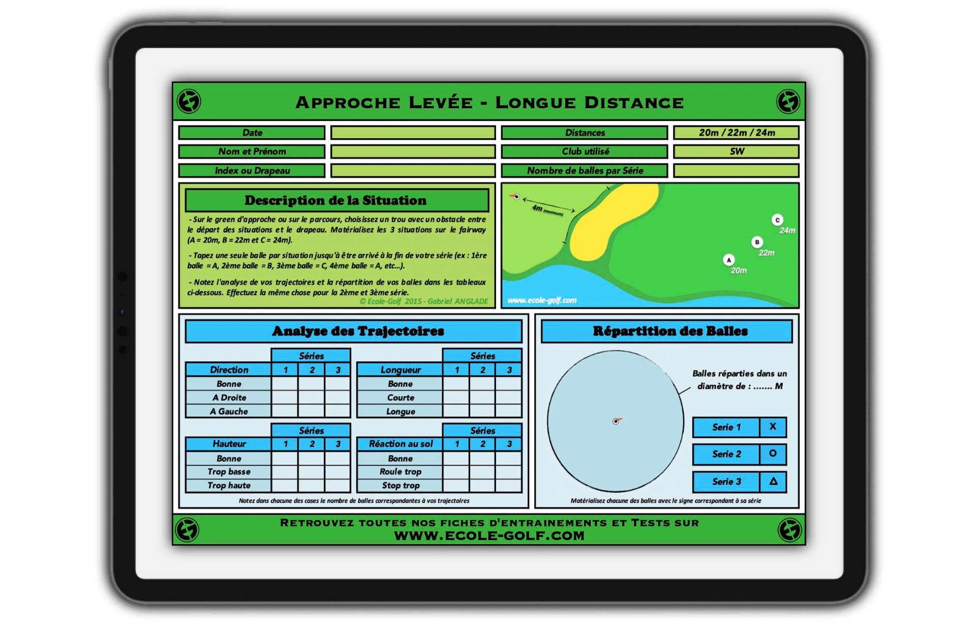 Ipad Fiches Entrainement - Approche Levee