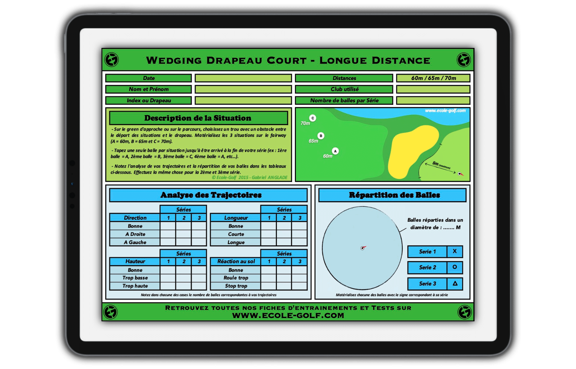 Ipad Fiches Entrainement - Wedging Drapeau Court