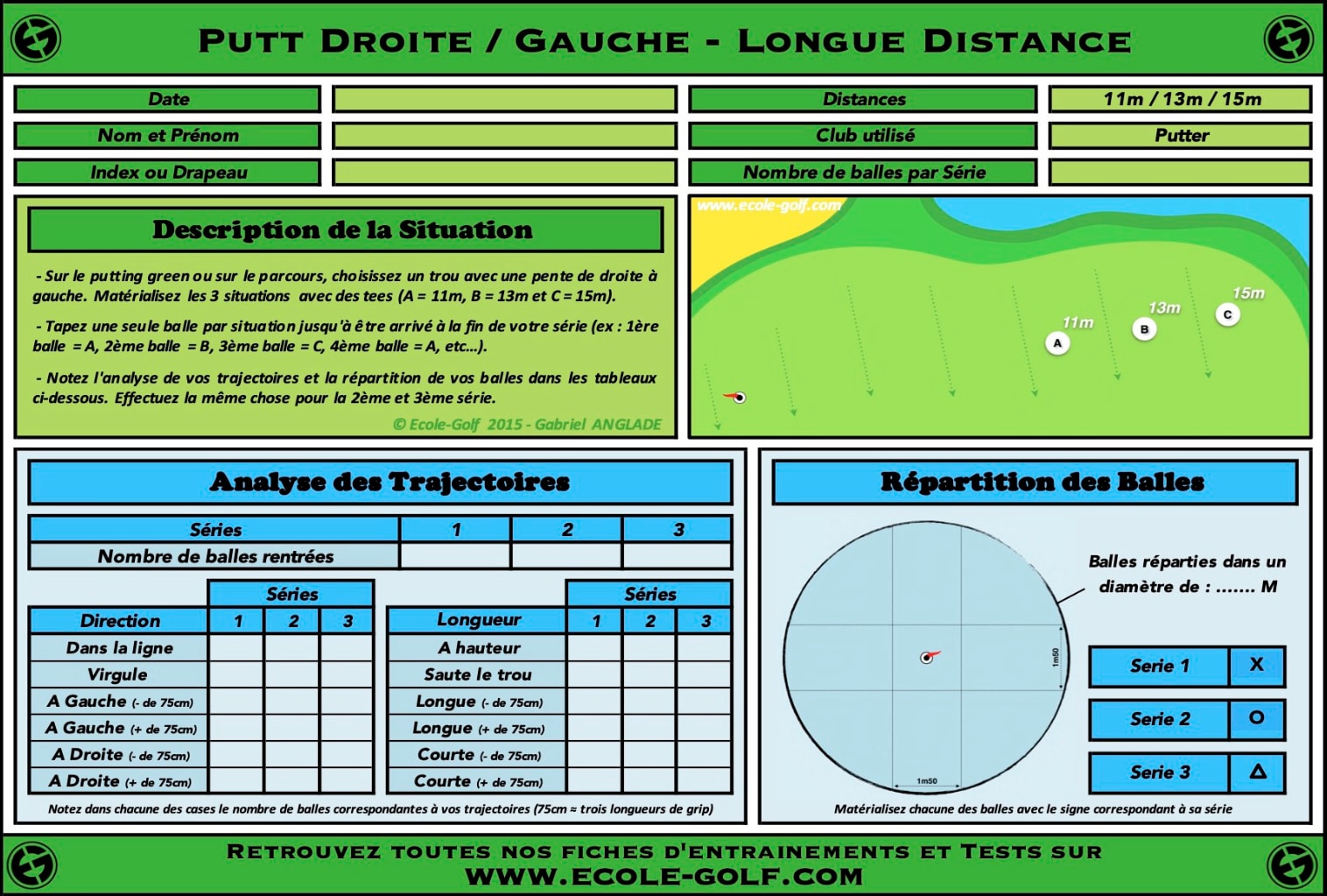 Putt Droite Gauche - Longue Distance